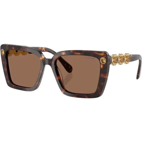 Dark Frame Sunglasses Sk6032 , female, Sizes: 55 MM - Swarovski - Modalova