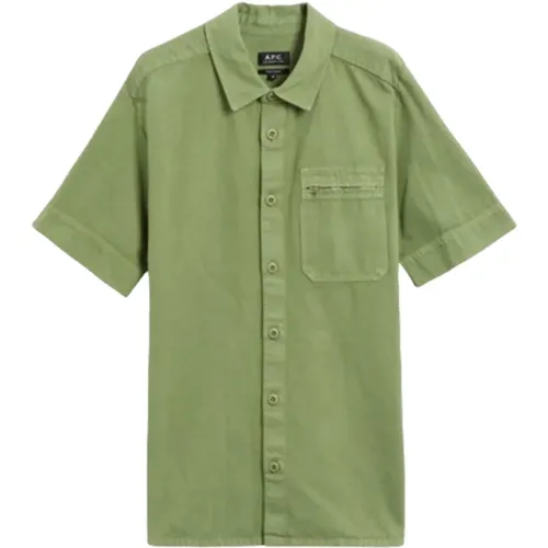 Nelson Khaki Shirt , male, Sizes: M, XL, L - A.p.c. - Modalova