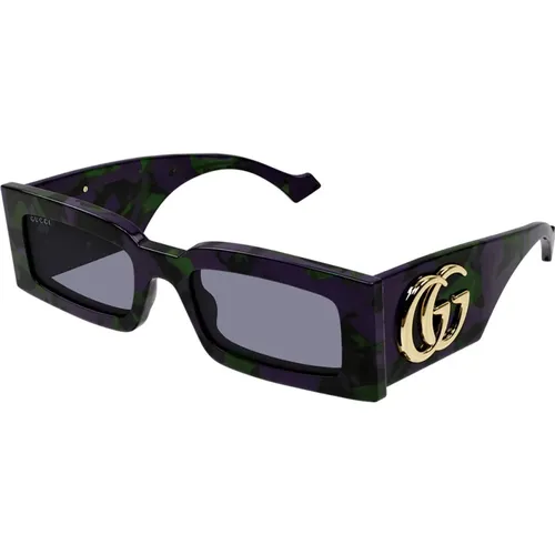 Stylish Sunglasses with Grey Lenses , unisex, Sizes: 53 MM - Gucci - Modalova