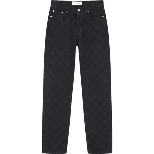 Susan Jeans 14956 - Checkered Straight Fit , female, Sizes: W28 L32 - Samsøe Samsøe - Modalova