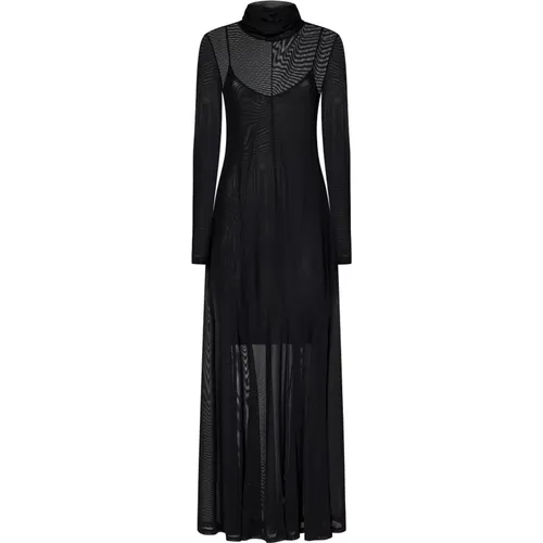 Mesh Maxi Dress High Neck , female, Sizes: L - Remain Birger Christensen - Modalova