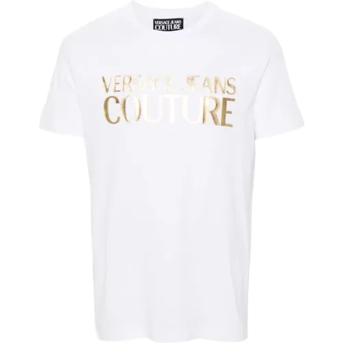 Weiße T-Shirts & Polos für Männer , Herren, Größe: L - Versace Jeans Couture - Modalova