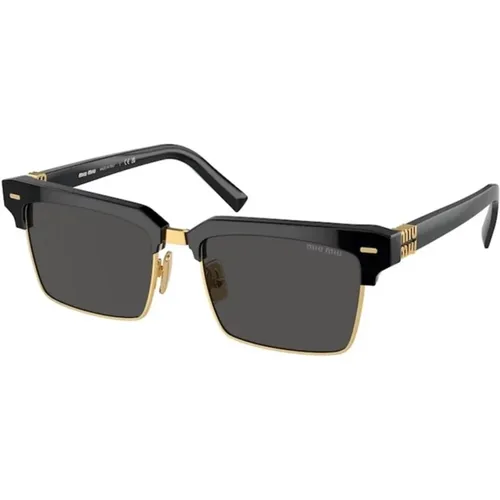 Frame Dark Grey Lens Sunglasses , unisex, Sizes: 54 MM - Miu Miu - Modalova
