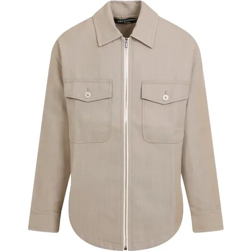 Sophisticated Nude & Neutrals Jacket , male, Sizes: L, M - Jacquemus - Modalova