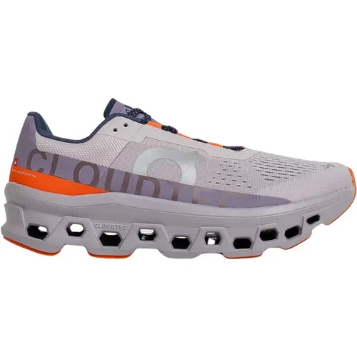 Grey Sneakers with Orange Details , male, Sizes: 7 UK - ON Running - Modalova