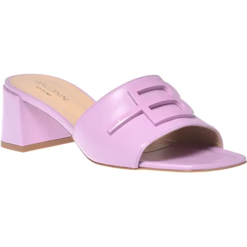 Court shoe in lilac calfskin , Damen, Größe: 38 1/2 EU - Baldinini - Modalova