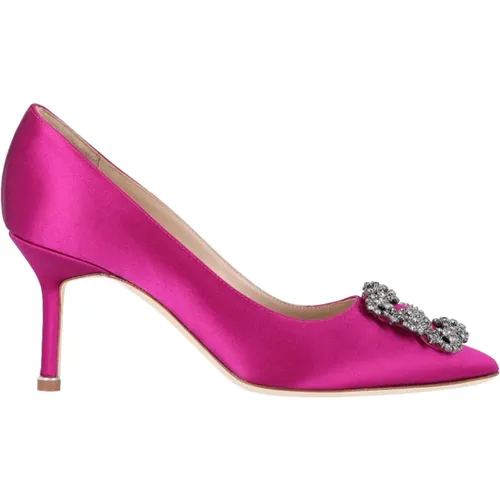 Heeled Decolleté Shoes , female, Sizes: 3 UK, 4 UK - Manolo Blahnik - Modalova