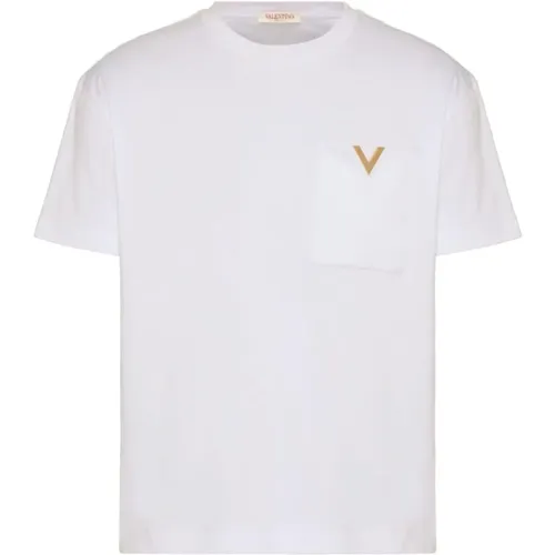 Weiße T-Shirts und Polos , Herren, Größe: L - Valentino Garavani - Modalova
