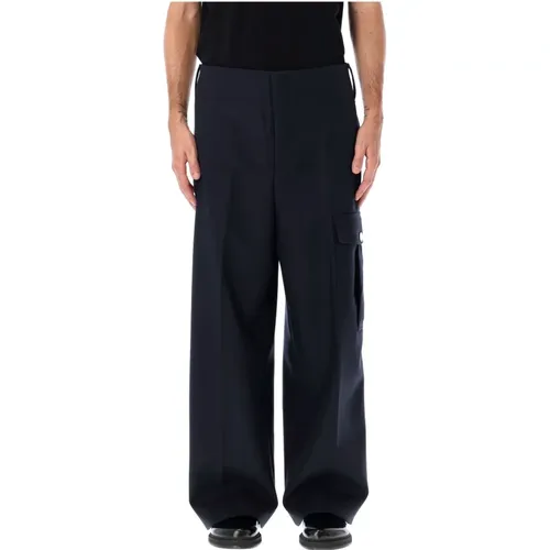 Navy Cargo Trousers Aw24 , male, Sizes: 3XS - Ami Paris - Modalova