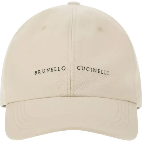 Baseballkappe aus Baumwollcanvas mit Stickerei , Herren, Größe: L - BRUNELLO CUCINELLI - Modalova