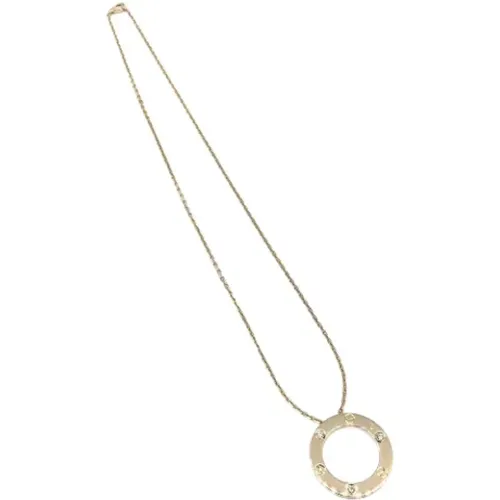 Pre-owned Gold necklaces , female, Sizes: ONE SIZE - Cartier Vintage - Modalova