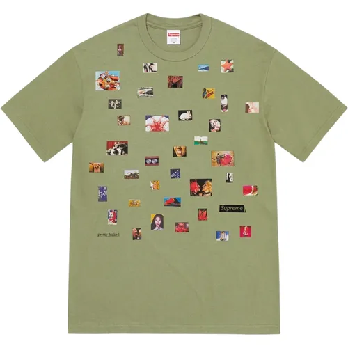 Klassisches Baumwollgrafik-T-Shirt Hellolive , Herren, Größe: L - Supreme - Modalova