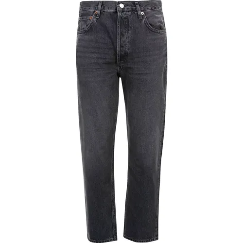 High Waist Cotton Jeans , female, Sizes: W29, W24, W25, W31, W32 - Agolde - Modalova