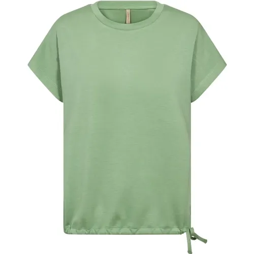 Casual Shirt mit Rundhalsausschnitt und Coolem Detail , Damen, Größe: S - Soyaconcept - Modalova