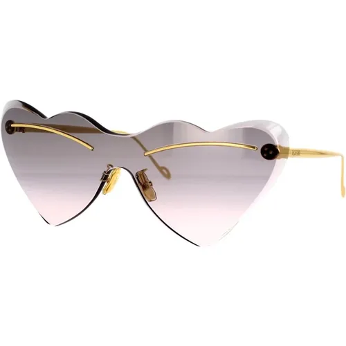 Exzentrische Herzförmige Sonnenbrille , Damen, Größe: ONE Size - Loewe - Modalova