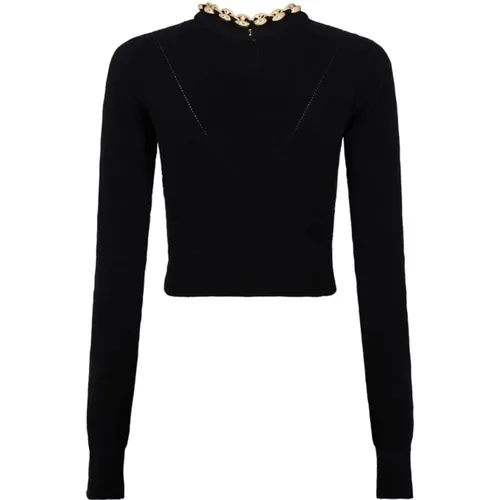 Gemütlicher schwarzer Strick für modebewusste Frauen , Damen, Größe: L - Paco Rabanne - Modalova