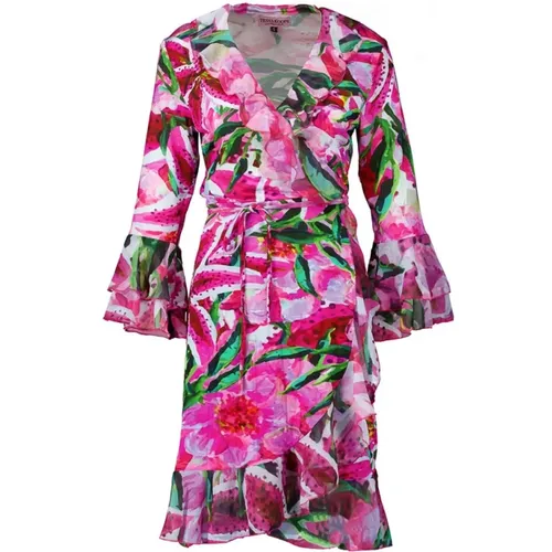 Floral Print Pink Midi Dress , female, Sizes: M, S - Tessa Koops - Modalova