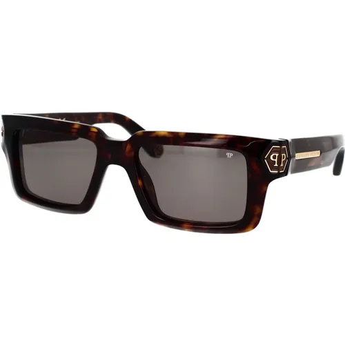 Luxury Rectangular Sunglasses with Metal Frame , unisex, Sizes: 53 MM - Philipp Plein - Modalova