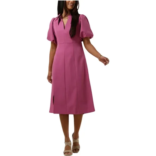 Lila Midi Kleid Irene Pes 558 , Damen, Größe: S - Aaiko - Modalova