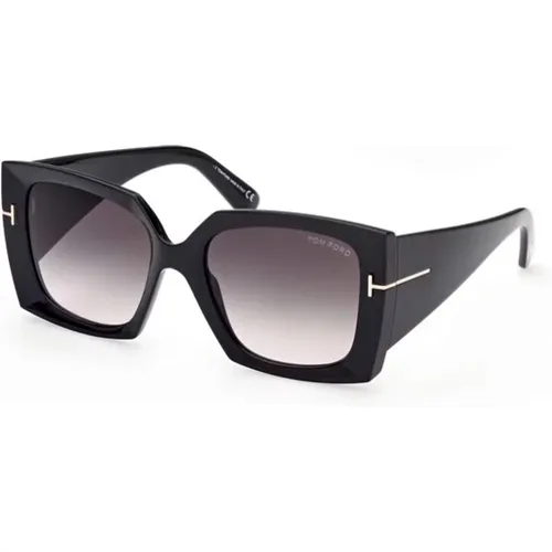 Schwarze Glänzende Sonnenbrille Modell Ft0921 - Tom Ford - Modalova