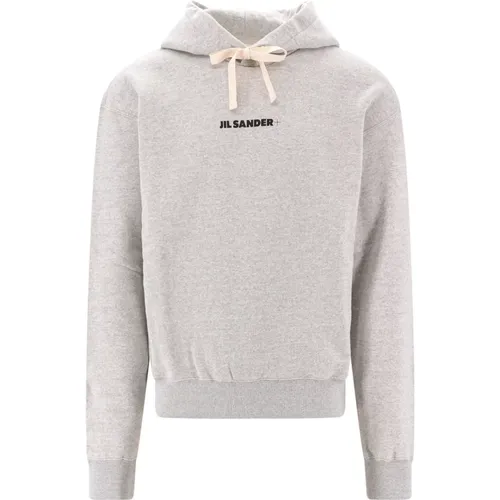 Grey Cotton Oversized Sweatshirt Aw23 , male, Sizes: L, S, M - Jil Sander - Modalova