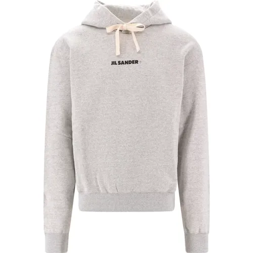 Grey Cotton Oversized Sweatshirt Aw23 , male, Sizes: L, XL, M - Jil Sander - Modalova