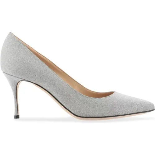 Silver Glitter High Heel Pumps , female, Sizes: 4 1/2 UK - Sergio Rossi - Modalova