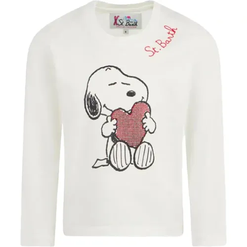 Snoopy Herz Ripp-T-Shirt - MC2 Saint Barth - Modalova