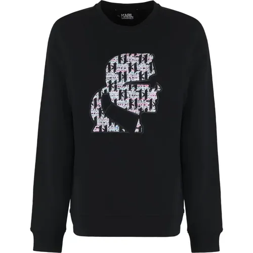 Baumwoll-Rundhalsausschnitt-Sweatshirt - Karl Lagerfeld - Modalova