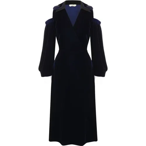 Luxury Velvet Midi Dress , female, Sizes: S, 2XS - Fendi - Modalova