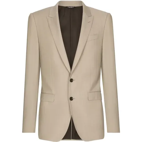 Grey Wool Dress with Jacket , male, Sizes: M, L - Dolce & Gabbana - Modalova