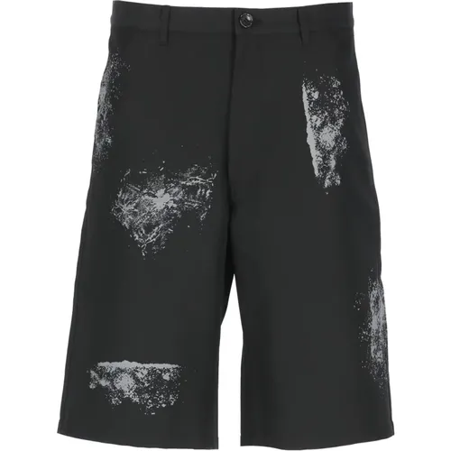 Schwarze Play Shorts mit All-Over-Print , Herren, Größe: M - Comme des Garçons - Modalova