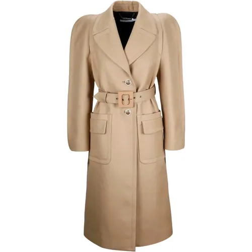 Wool Belted Coat , female, Sizes: S - Givenchy - Modalova