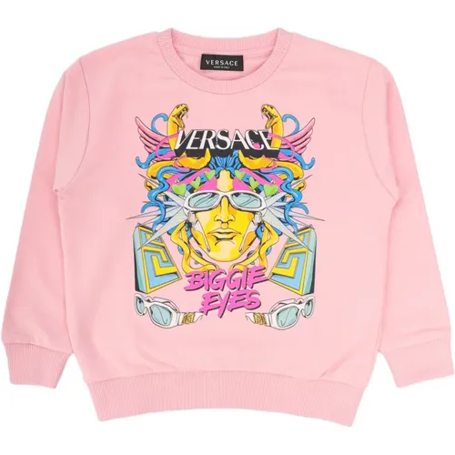 Kinder Sweatshirt - Rosa - Regular Fit - Versace - Modalova