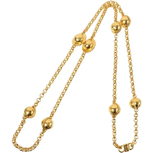 Pre-owned Gold necklaces , female, Sizes: ONE SIZE - Celine Vintage - Modalova