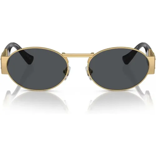 Unisex Ve2264 Sonnenbrille mit dunkelgrauen Gläsern - Versace - Modalova