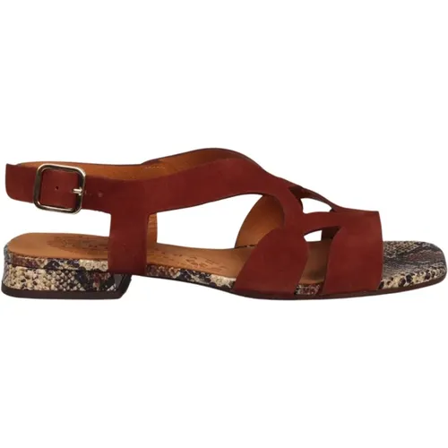 Snake Print Sandals with Cut-Out Design , female, Sizes: 5 UK, 5 1/2 UK - Chie Mihara - Modalova