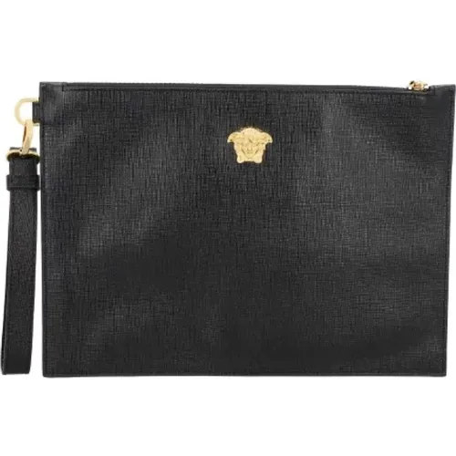 Pre-owned Leather clutches , female, Sizes: ONE SIZE - Versace Pre-owned - Modalova