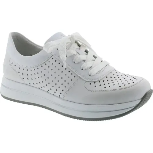 Elegante weiße Sneaker für Frauen , Damen, Größe: 38 EU - Rieker - Modalova