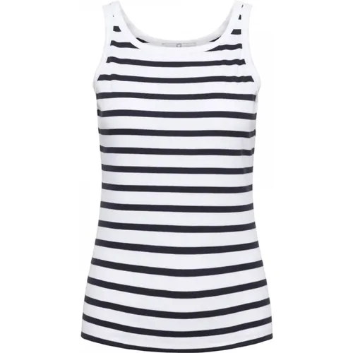 Gestreiftes Ripp-Singlet , Damen, Größe: XL - &Co Woman - Modalova