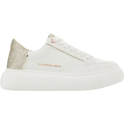 Eco-Friendly White Gold Sneakers , female, Sizes: 8 UK, 2 UK - Alexander Smith - Modalova