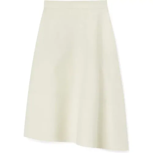 Cream Cotton A-Line Skirt , female, Sizes: S - Jil Sander - Modalova