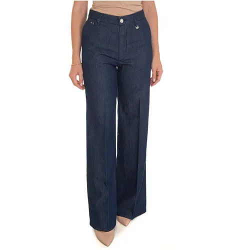 Wide Cotton Trousers with Pockets , female, Sizes: W29, W30, W32, W26, W34 - Tramarossa - Modalova