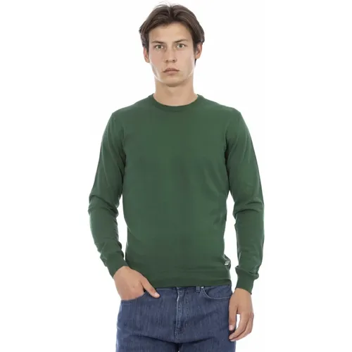 Grüner Baumwollpullover , Herren, Größe: 2XL - Baldinini - Modalova