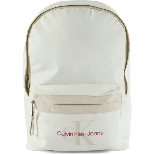 Logo Print Fabric Backpack , male, Sizes: ONE SIZE - Calvin Klein Jeans - Modalova