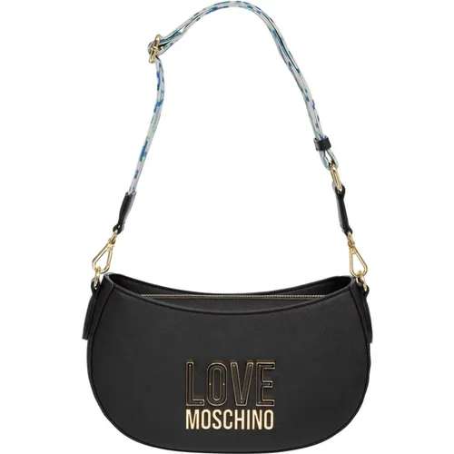 Jelly Logo Hobo Bag , Damen, Größe: ONE Size - Love Moschino - Modalova