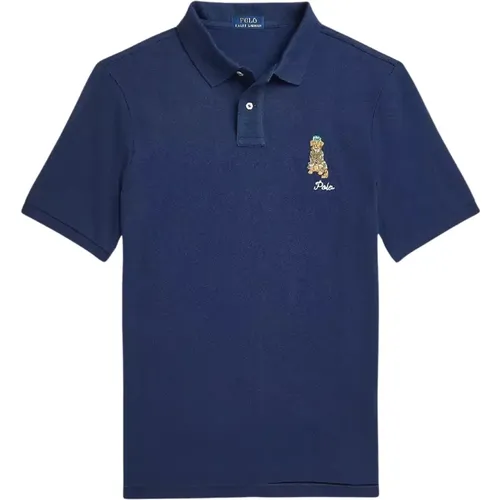 Dunkelblaues Poloshirt Classic Fit , Herren, Größe: M - Ralph Lauren - Modalova