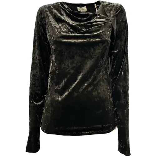 Asymmetrisches Langarmshirt Samt , Damen, Größe: XS - Isabel Marant Étoile - Modalova