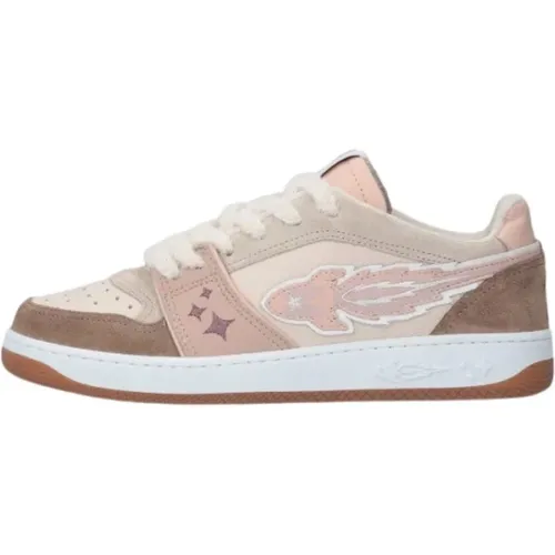 Leather and Suede Sneakers with EJ Rocket Logo , female, Sizes: 4 UK, 7 UK, 3 UK, 5 UK, 6 UK - Enterprise Japan - Modalova