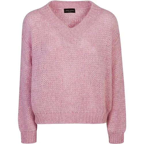 Rosa Pullover für Frauen , Damen, Größe: XS - Roberto Collina - Modalova